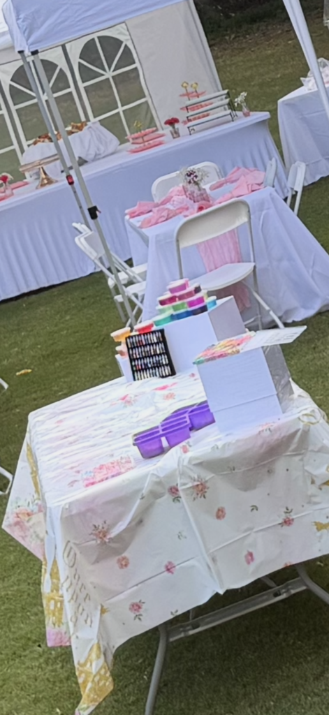 Party dessert table set up