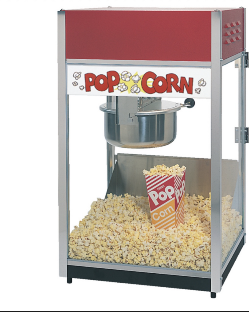 Popcorn machine for event rental