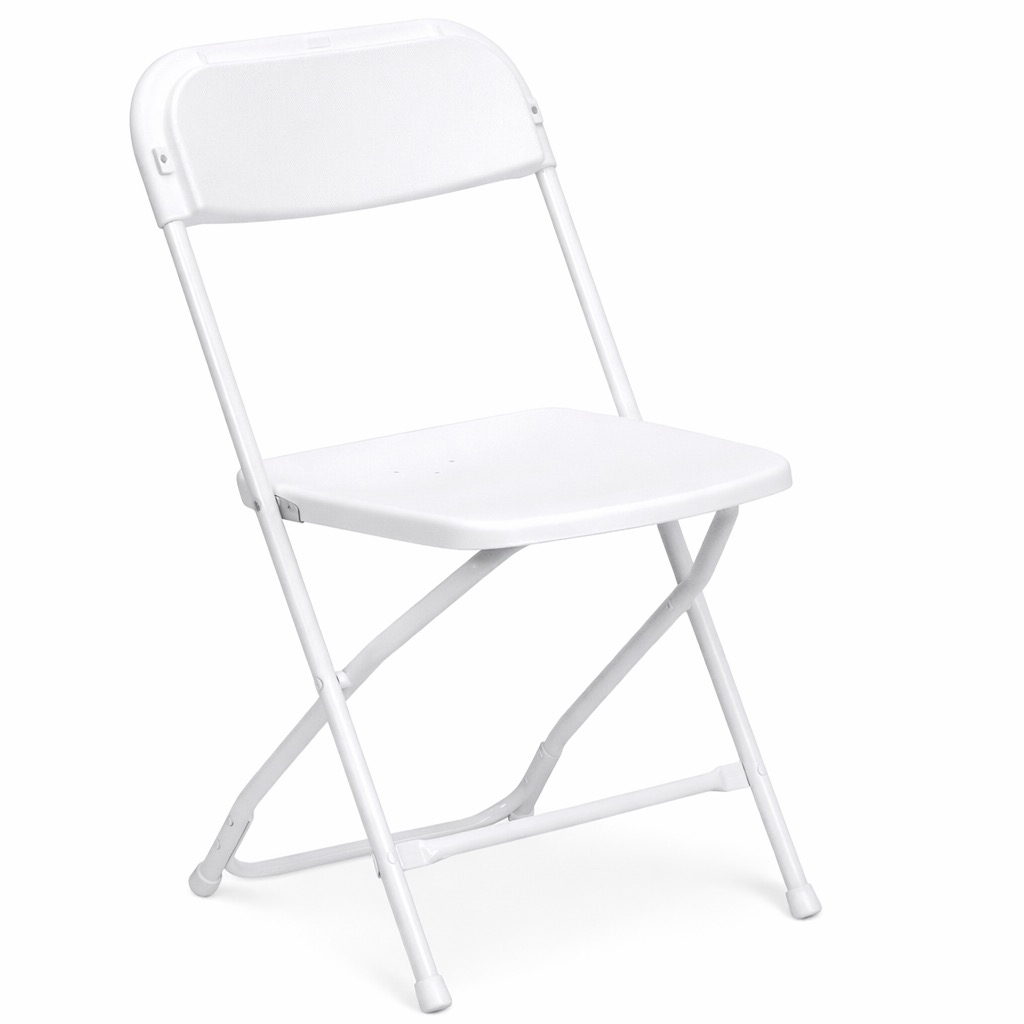 White folding chair available for party and event rentals