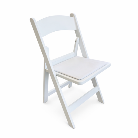 Elegant white resin chair for weddings, parties, and special events